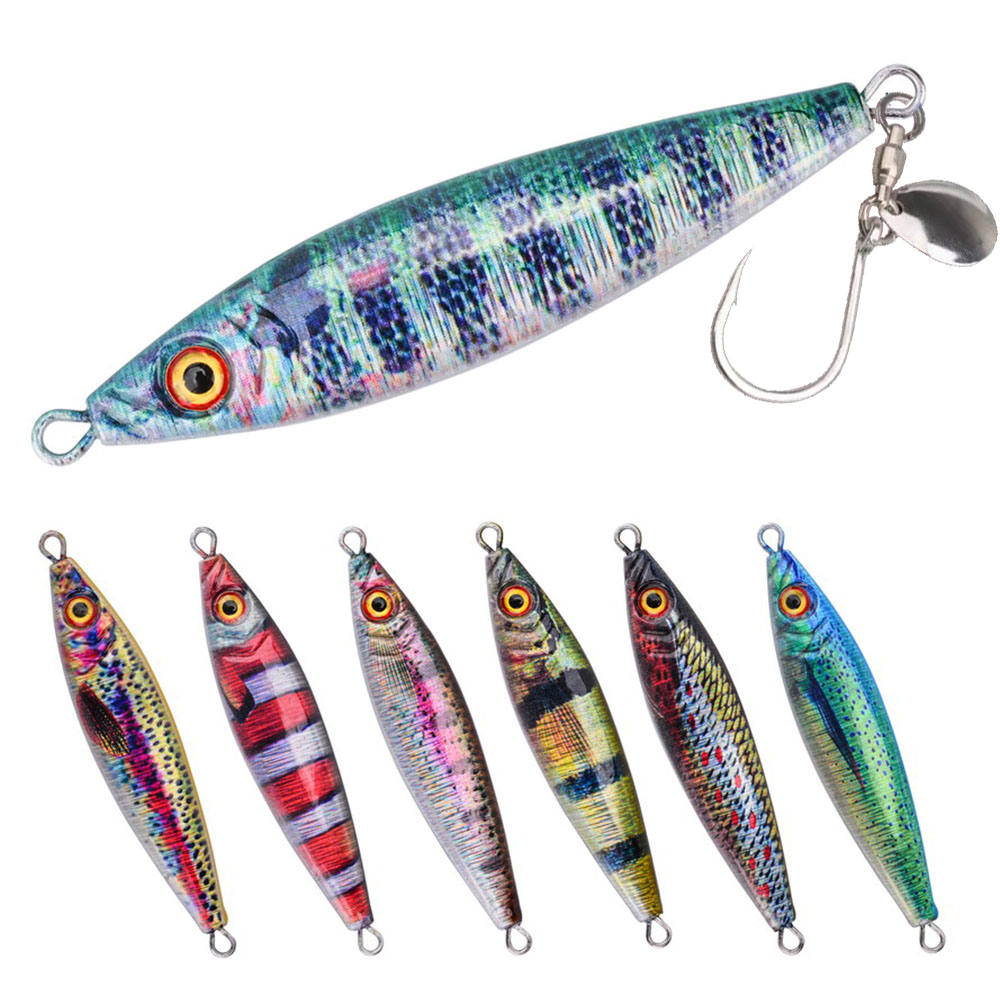 Fishing Lure Buzzbait - メタルジグ ルアー スピニングブレード付き 海水スロージギング キャスティング リードフィッシュルアー