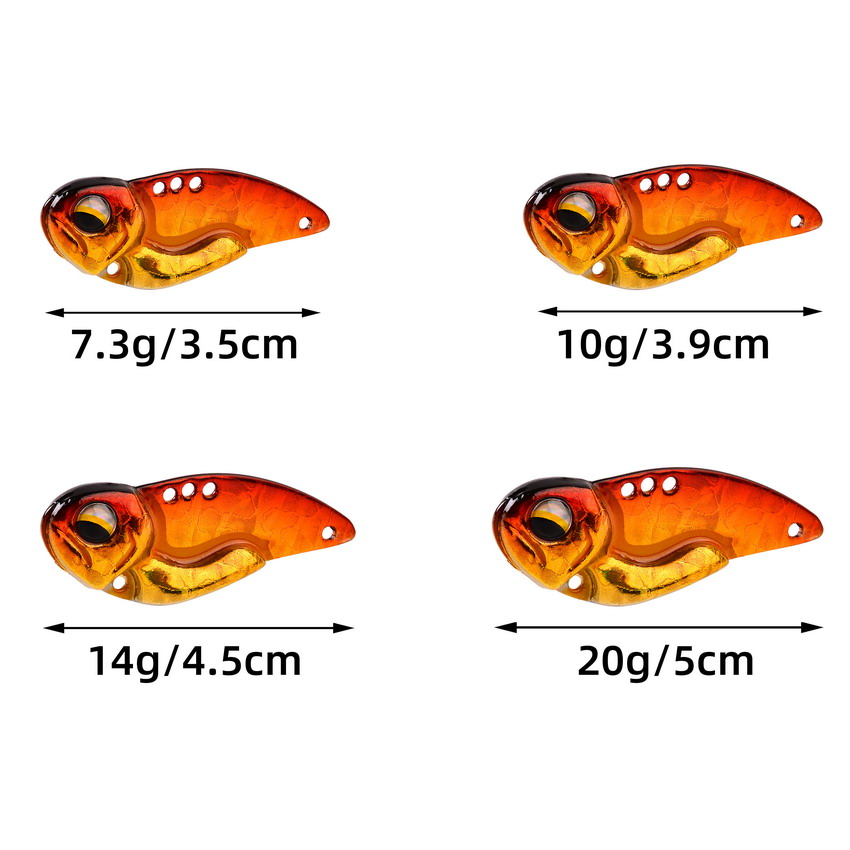 6個入り メタルVIBフィッシングルアー 7.3g 10g  - Fishing Lure Spoon のレビューと価格