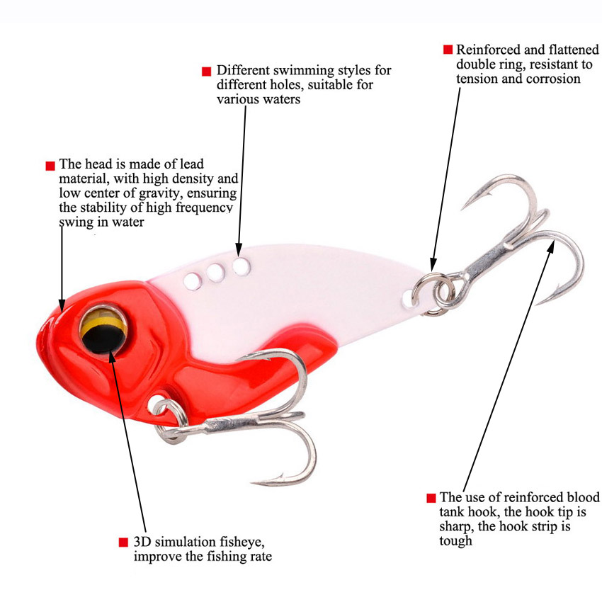 6個入り メタルVIBフィッシングルアー 7.3g 10g  - Fishing Lure Spoon のレビューと価格