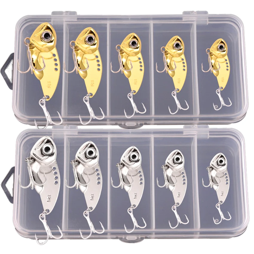 5個メタルvibスプーン釣りルアー5g 14グラムスピナー餌 - Fishing Lure Spoon のレビューと価格