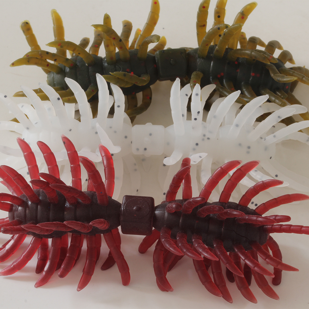 1個入り、3個入り、11cm、10g、双頭、うねる触手付き、 - Fishing Lure Soft Plastic のレビューと価格
