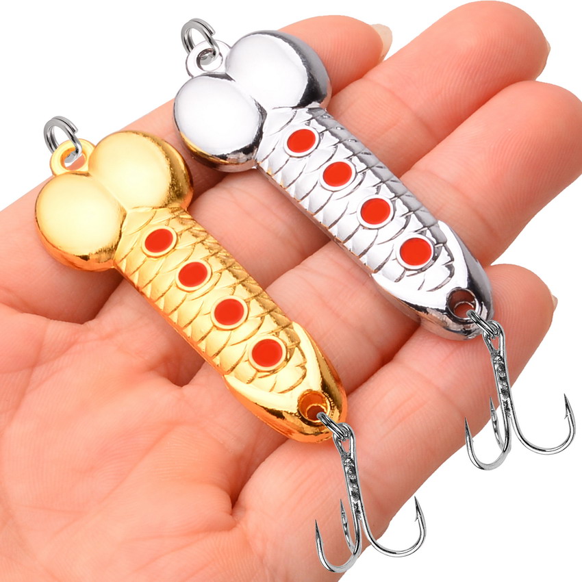 12 個スプーン釣りルアーセット金属ディックペニス形状餌クラ - Fishing Lure Spoon のレビューと価格
