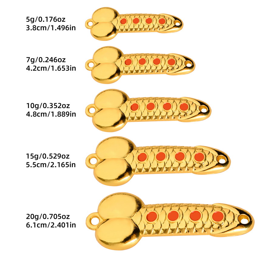 12 個スプーン釣りルアーセット金属ディックペニス形状餌クラ - Fishing Lure Spoon のレビューと価格